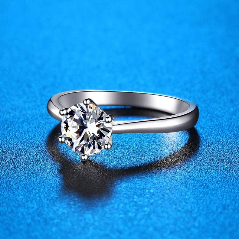 S925 Silver Women’s Moissanite Ring