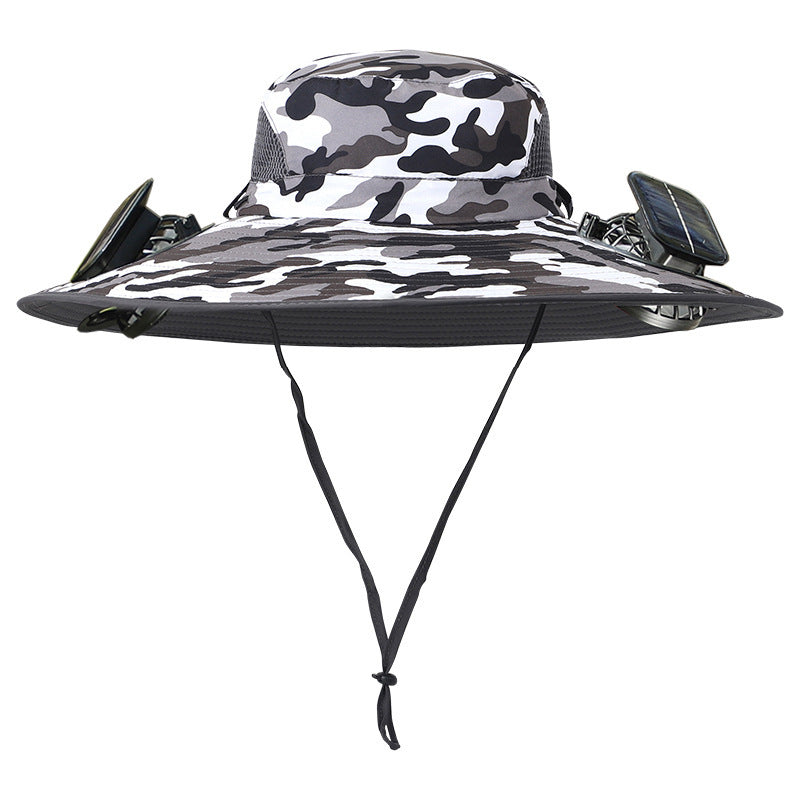 Twin Fan Solar Rechargeable Sunshade Hat