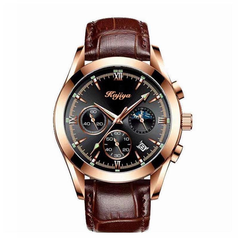 Men’s Luminous Waterproof Steel Calendar