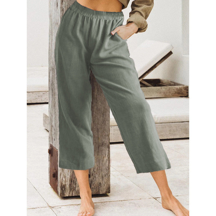 Women's Elegant Cropped Trousers