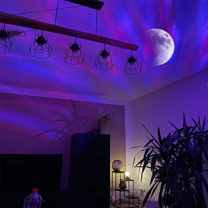 Aurora Borealis Galaxy Star Projector — LED Night Light