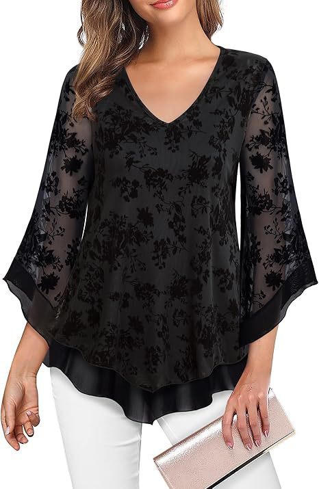 Chic Summer Flare Sleeve Top