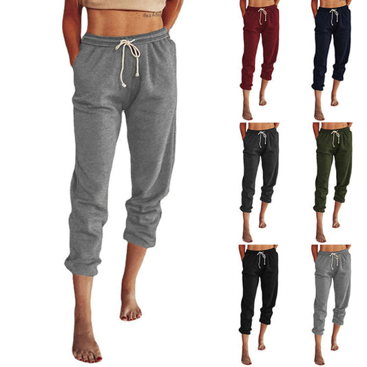 Women's Loose High Waist Cropped Leggings
