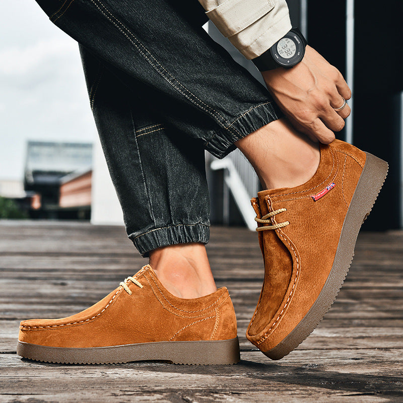 British Style Suede Leather Travel Sneakers