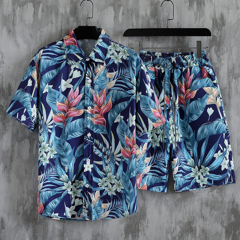 Beach Printed Men's Two-piece Suit