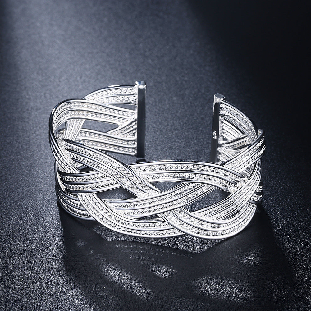 S925 Silver Bangle Bracelet