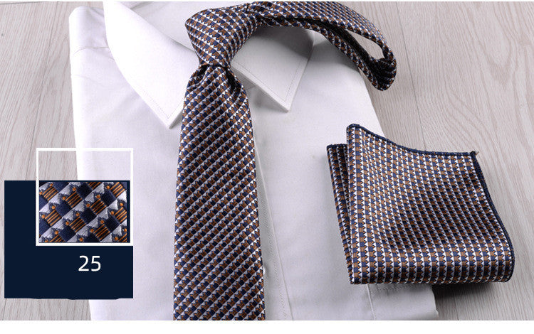 Business Formal Wear Tie and Pocket Square Set