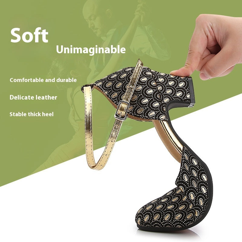 Peacock Pattern Stiletto High Heels