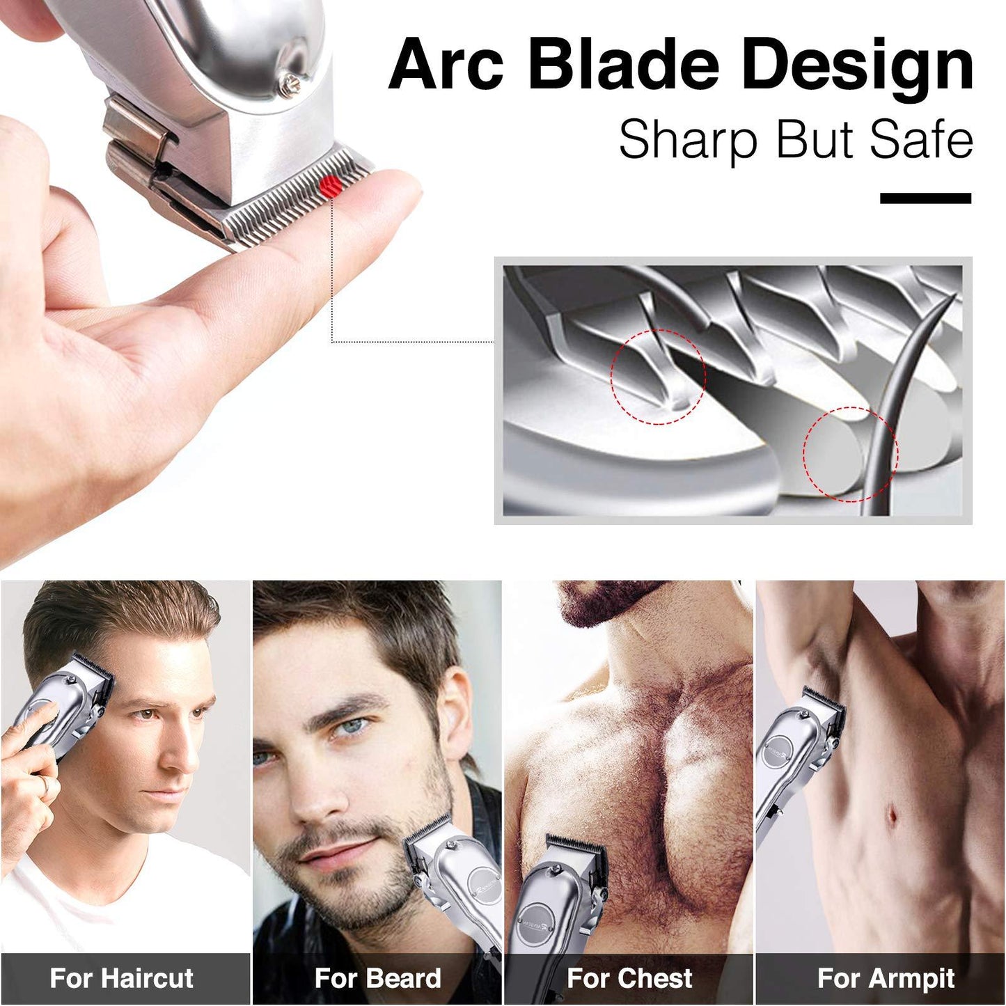 Men’s 3-in-1 Waterproof Cordless Trimmer