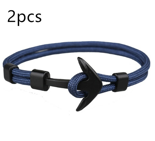 Black Pirate Anchor Hand Strap Bracelet – Gift