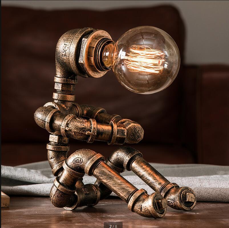 Robot Water Pipe Bedside Desk Lamp