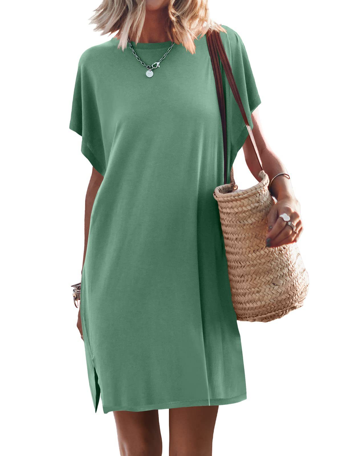 Batwing Sleeve Casual Dress