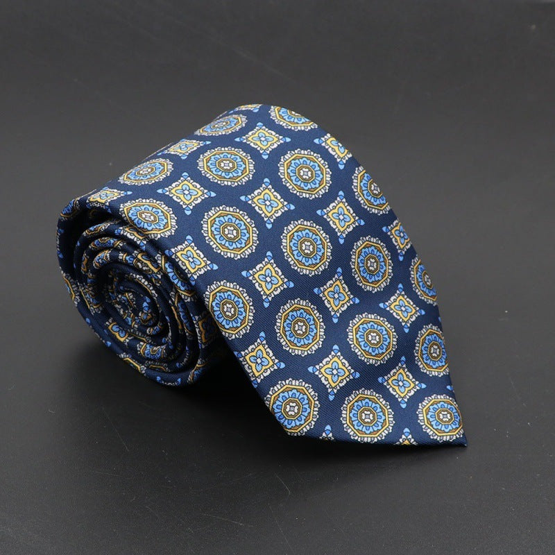 Super Soft Bohemian Silk Tie Men’s Fashion 75mm Necktie