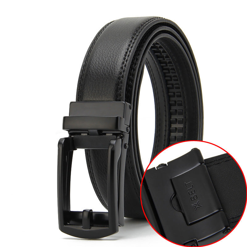 Two-layer Cowhide Automatic Buckle Men's Belt