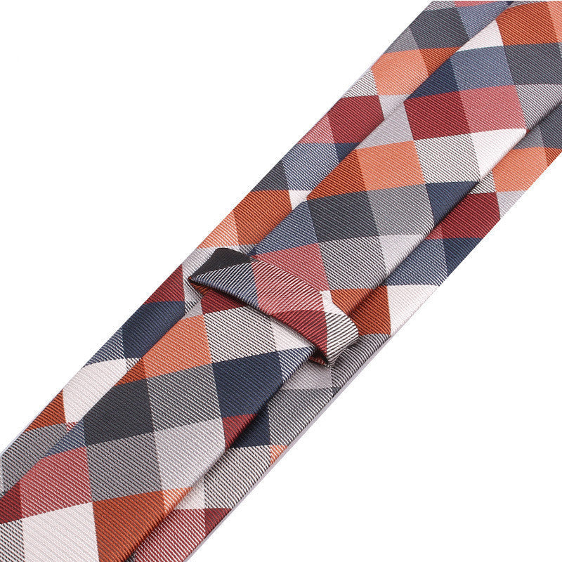 Plaid Ultra-Narrow 7cm Tie Men's Accessories
