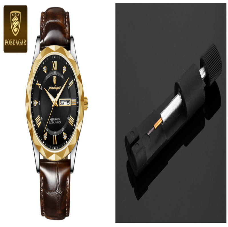 Men's Luxury Leather Quartz Watch