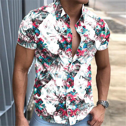Floral Men's Short Sleeve Shir