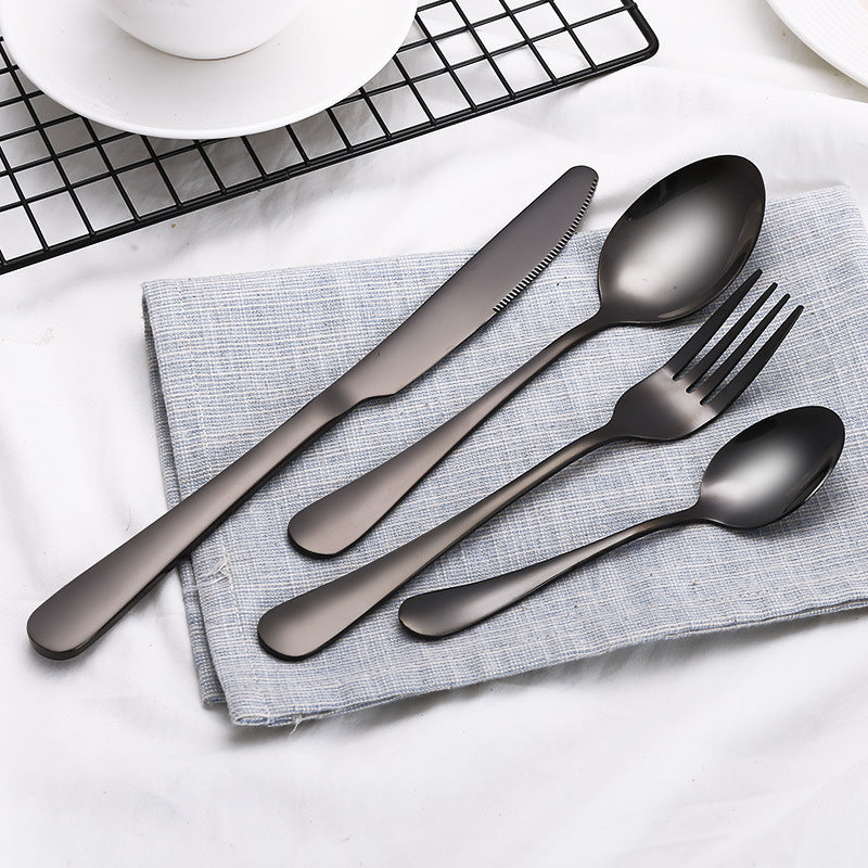 Luxury Black Gold Cutlery Set