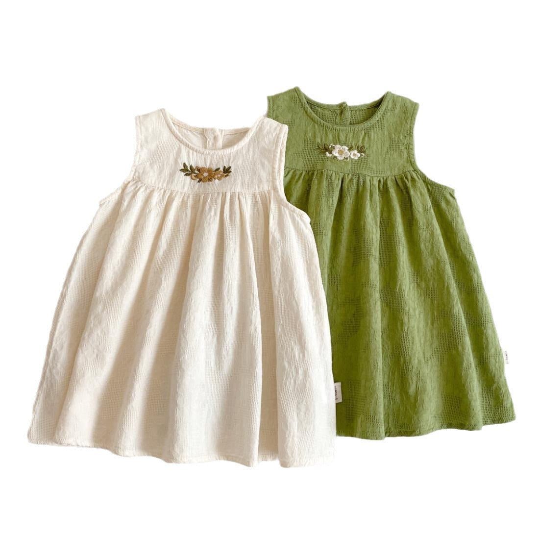 Girls' Sleeveless Embroidered Princess Dress