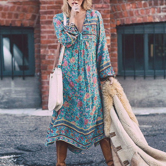 Fashionable Boho Print Dress
