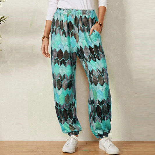 Women's High Waist Retro Trousers