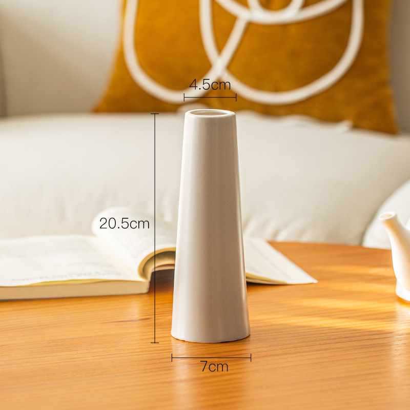 Narrow-Mouth Tulip Ceramic Vase
