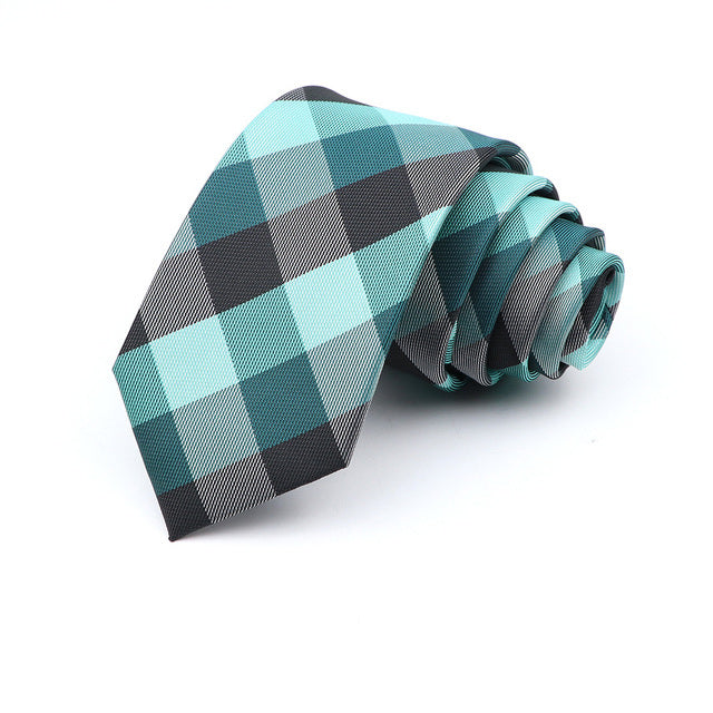 6cm Slim Polyester Plaid Tie