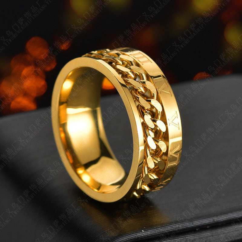 Roman Titanium Steel Ring