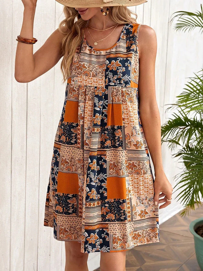 Stylish Printed Mini Dress