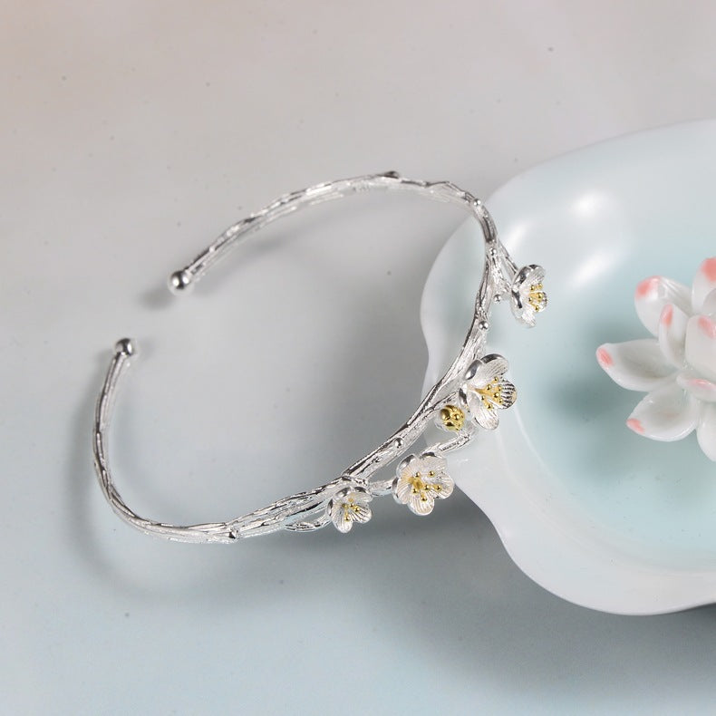 S925 Sakura Branch Bracelet