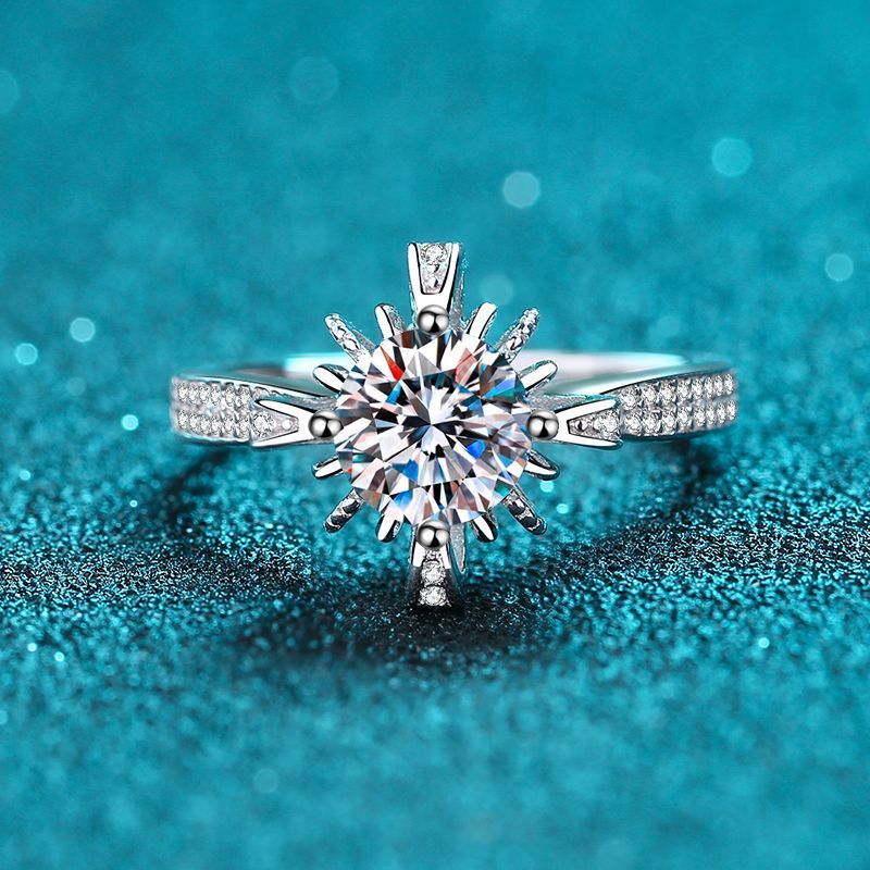 S925 Silver Moissanite Ring