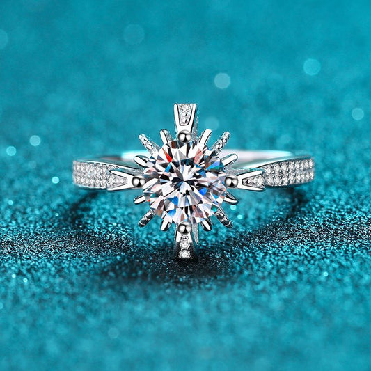 S925 Silver Moissanite Ring