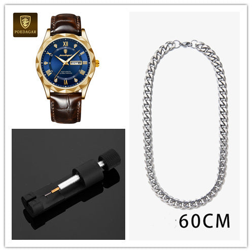 Men's Luxury Leather Quartz Watch