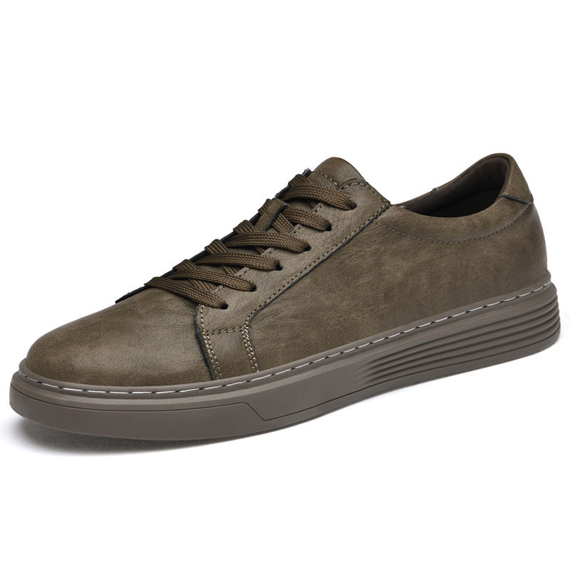 Plus Size Frosted Cowhide Men's Sports Shoes