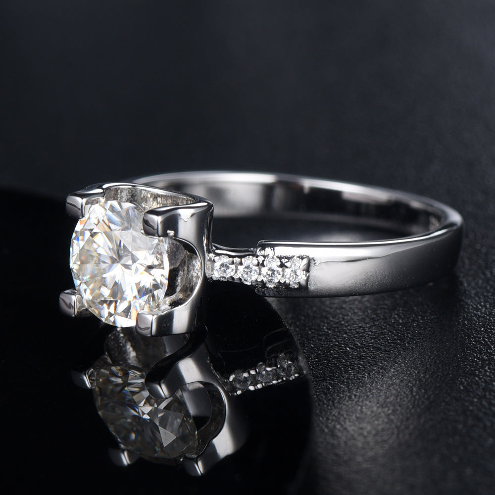 S925 Silver Women’s Classic Diamond Ring