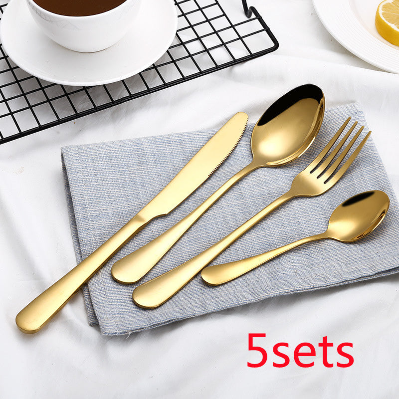 Luxury Black Gold Cutlery Set