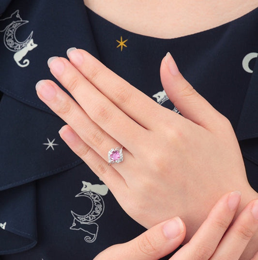 S925 Silver Ruby Christmas Ring