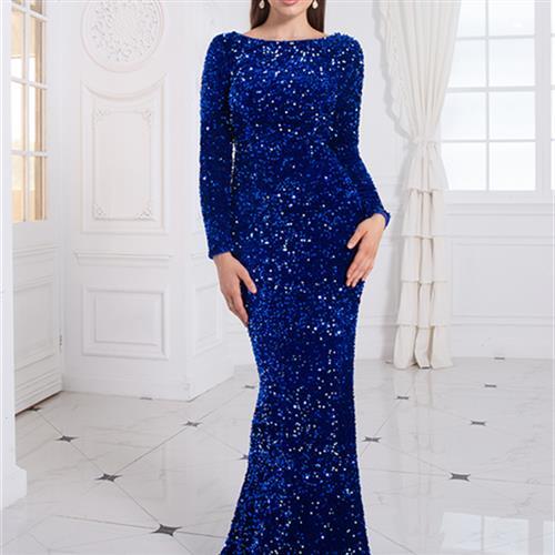 Royal Sequin Elegance Gown