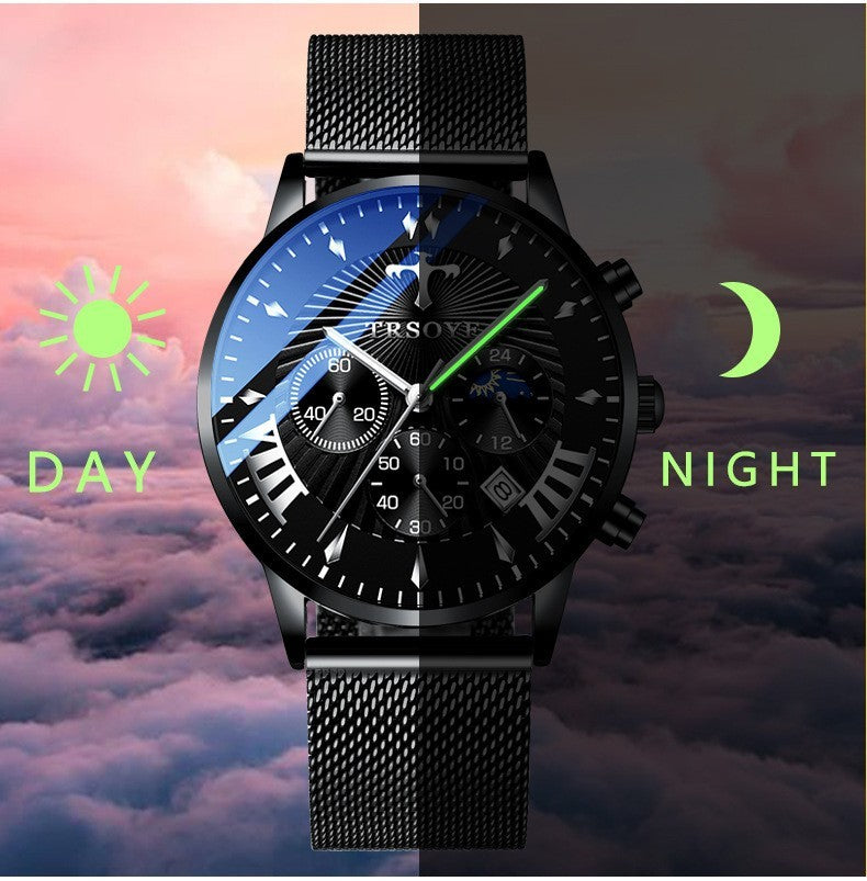 Business Quartz Calendar Luminous Waterproof Watch