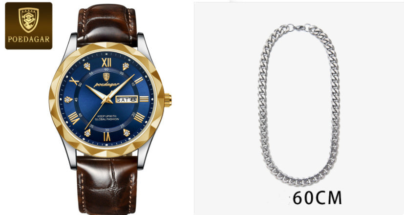 Men's Luxury Leather Quartz Watch