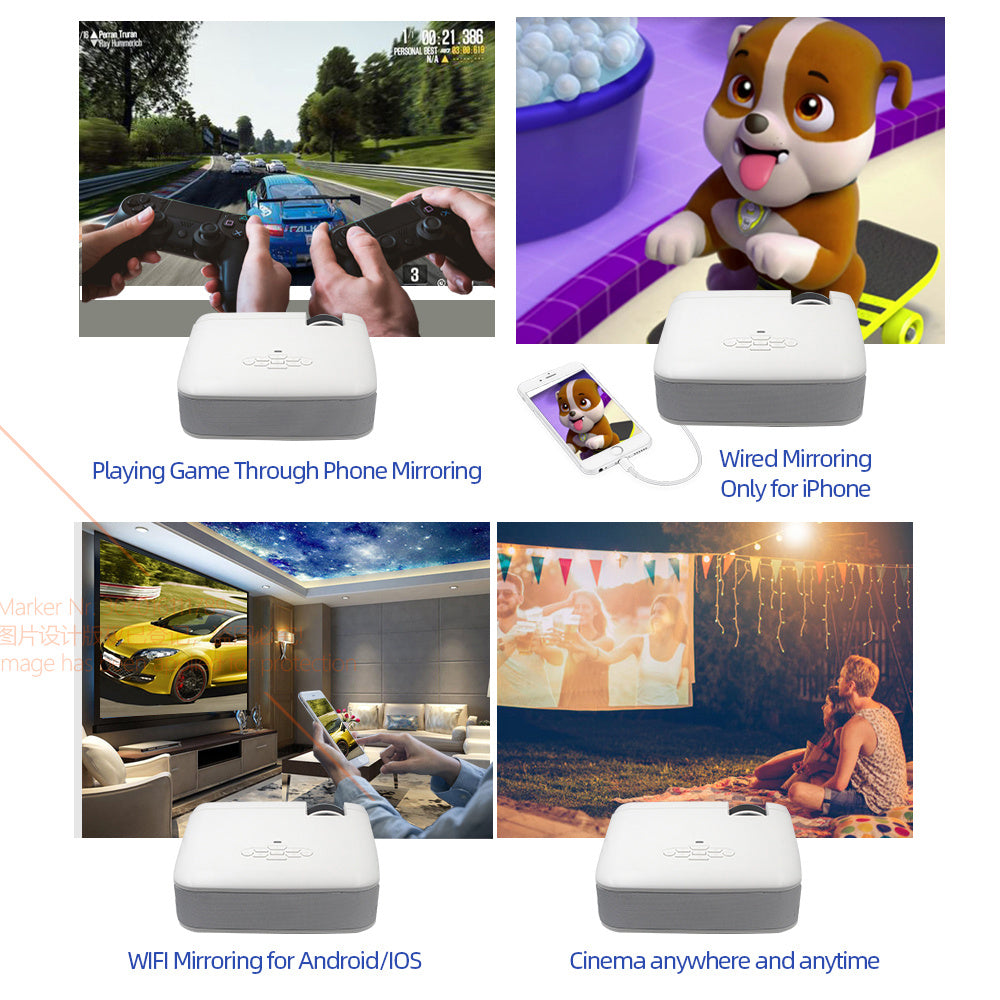 AUN Mini LED Projector D40W