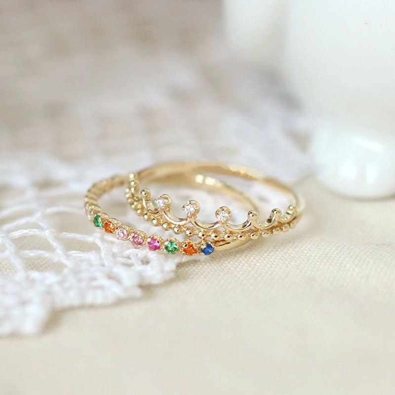 S925 Sterling Silver Crown Ring