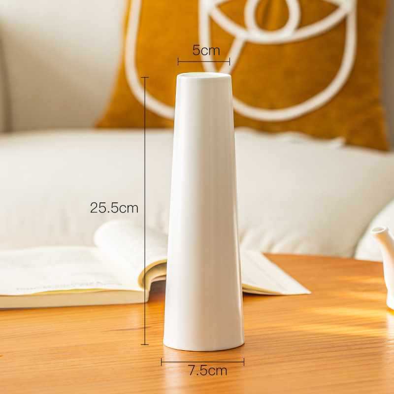Narrow-Mouth Tulip Ceramic Vase