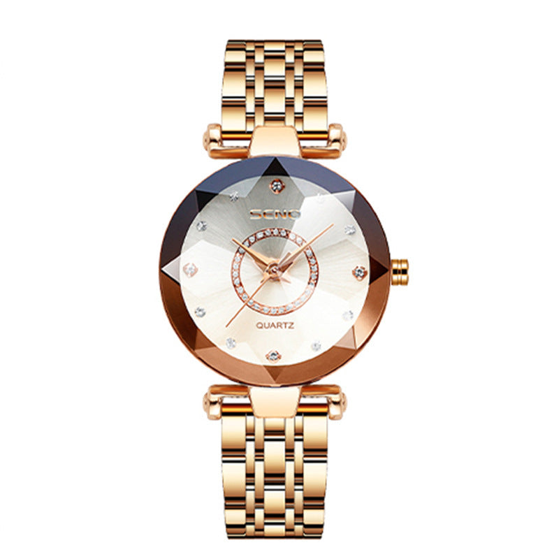 Women’s Solid Glass Waterproof Watch