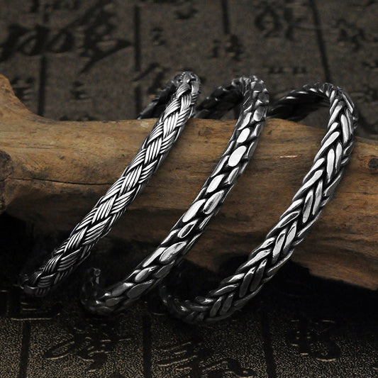 S925 Silver Handwoven Thai Bracelet