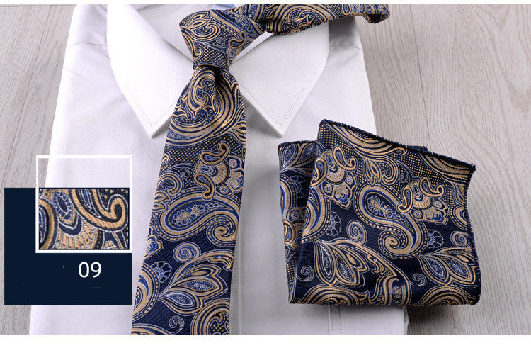 Business Formal Wear Tie and Pocket Square Set