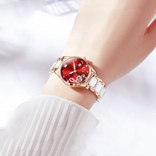 Diamond Inlaid Women's Quartz Watch
