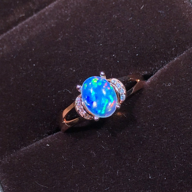 S925 Ladies Fashion Opal Ring