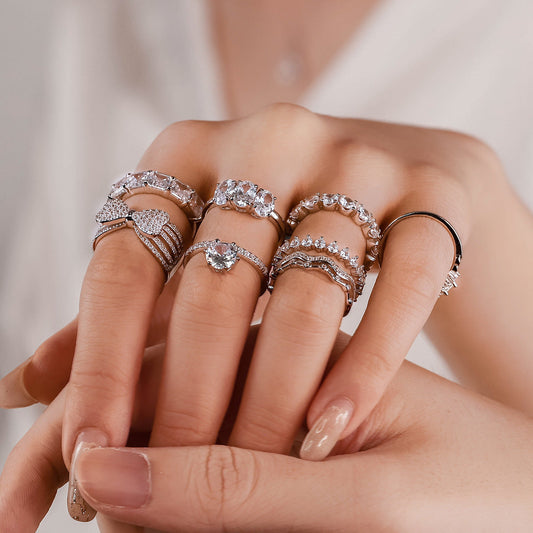 S925 Sterling Silver Diamond Ring