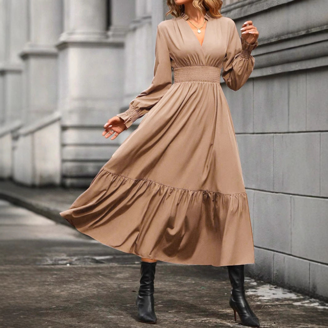 Elegant Lantern Sleeve Dress